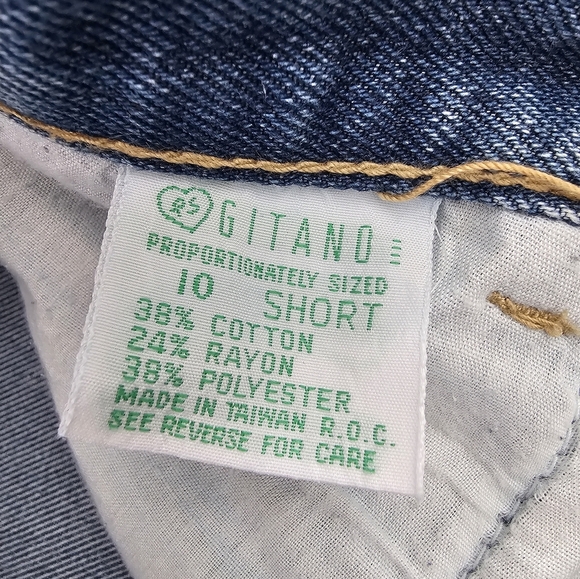 Vintage 90s PS Gitano High Rise Jeans Faded Blue Denim Pleated Tapered 10 short - Picture 4 of 7